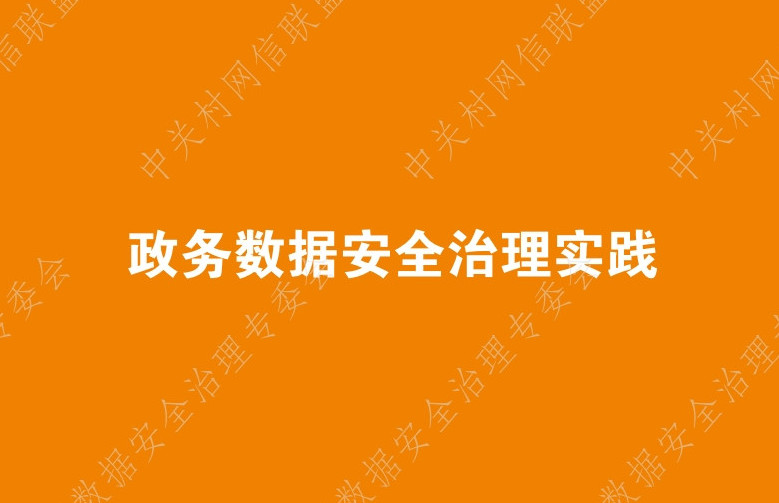 政务数据安全治理实践