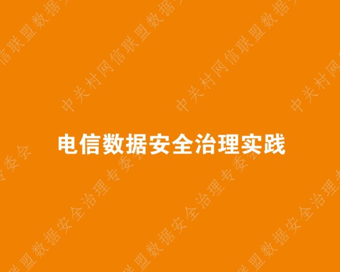 电信数据安全治理实践数据安全-治理-指南数据安全治理指南