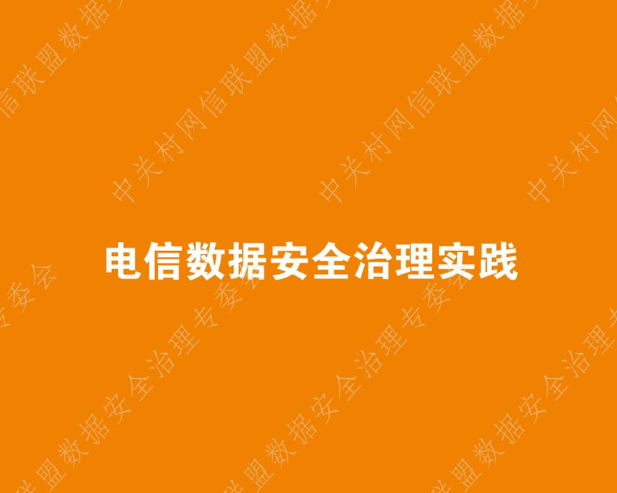 电信数据安全治理实践