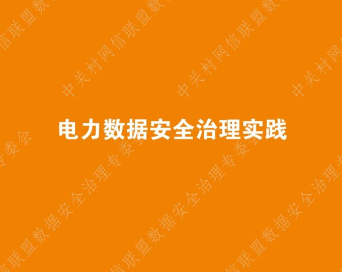 电力数据安全治理实践数据安全-治理-指南数据安全治理指南