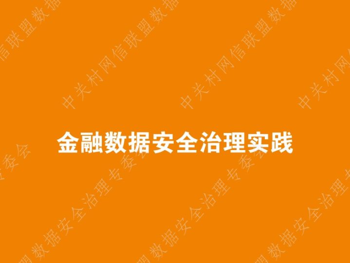 金融数据安全治理实践数据安全-治理-指南数据安全治理指南