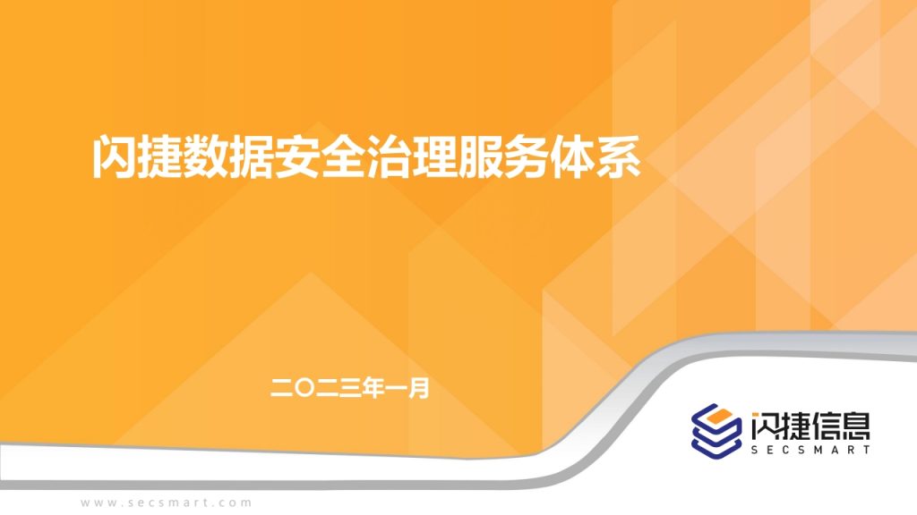 闪捷数据安全治理服务体系