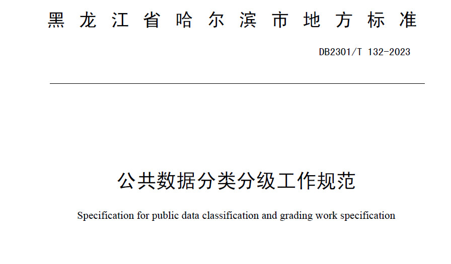 公共数据分类分级工作规范