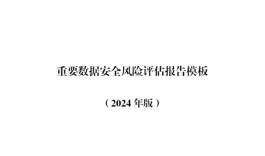 重要数据安全风险评估报告模板（2024年版）
