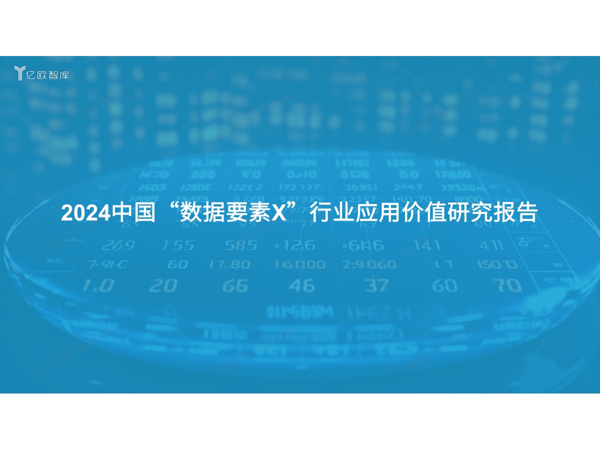 2024中国“数据要素X”行业应用价值研究报告