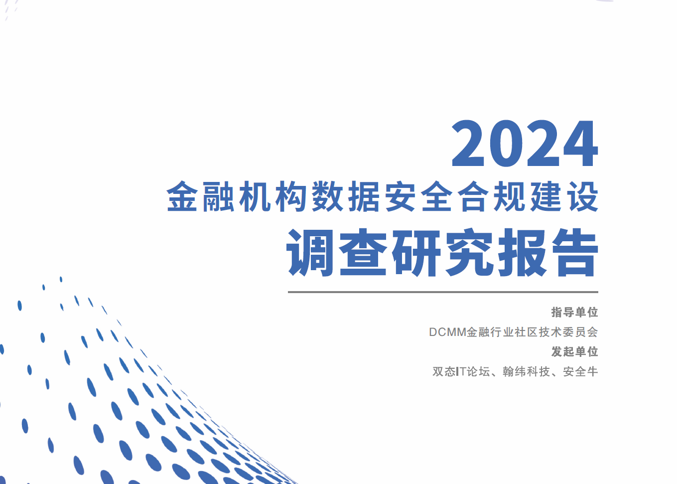 2024金融机构数据安全合规建设调查研究报告数据安全-治理-指南数据安全治理指南