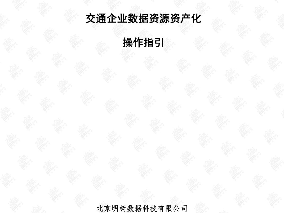 企业数据资源资产化操作指引数据安全-治理-指南数据安全治理指南