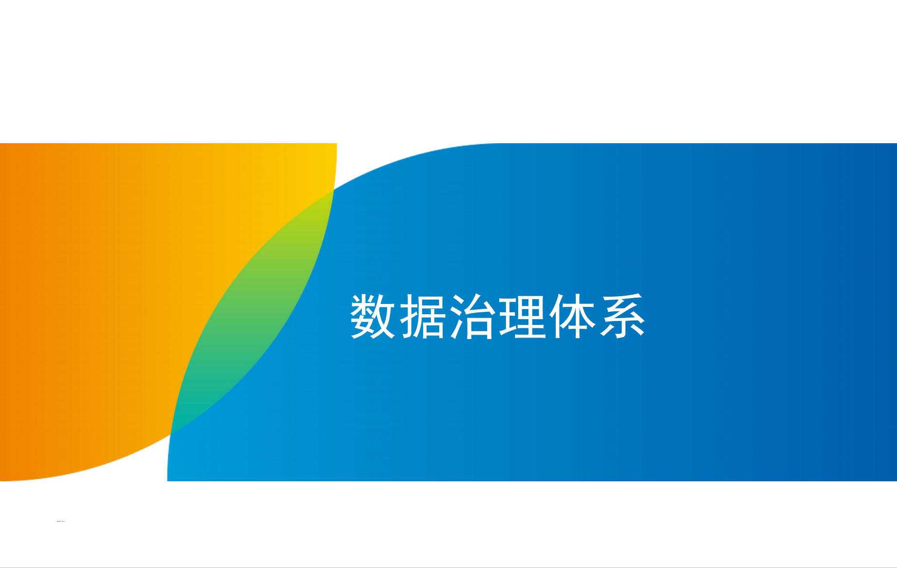 数据治理体系